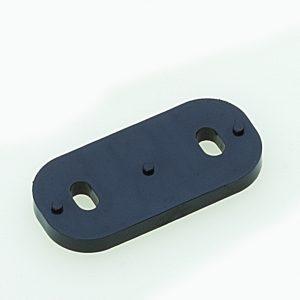 Basisplaat voor montage van RVS beugel schootklem