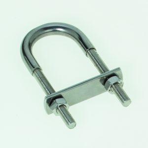 RVS 304 A2 U-bout dekbeugel Ø 12 mm, doorgebout M10