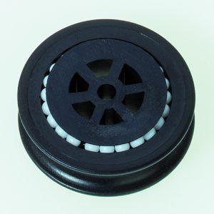 Kogelgelagerde touwschijf Ø 57 voor lijn Ø 12 mm