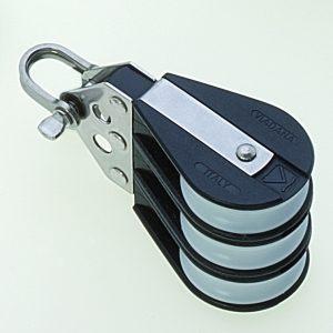 Extra sterk 3-schijfs blok voor lijn Ø 10 mm