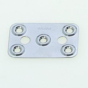 Bevestigingsplaatje 40 X 62 mm met 7 gaten