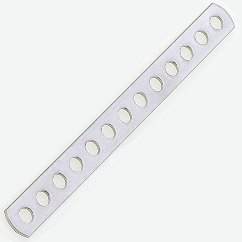 CEZAR Eindlijst werkblad aluminium sleufstrip keuken strip met gaten, hoogte: 28 mm, lengte: 0,6 m wit