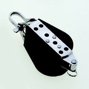 Kogelgelagerd 2-schijfs blok met hondsvot voor Ø12mm